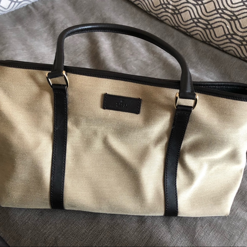 Genuine Gucci Leather and Canvass handbag.